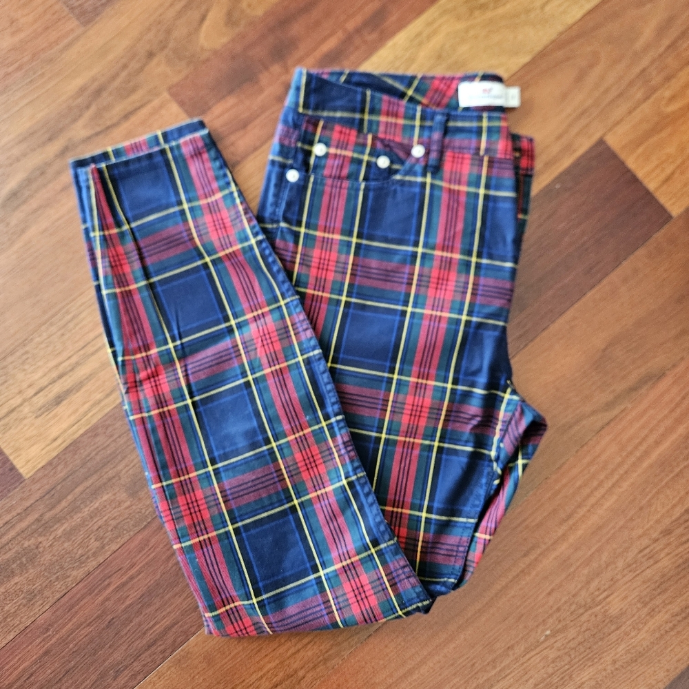 Vineyard Vines Plaid Tartan Pants Size 8